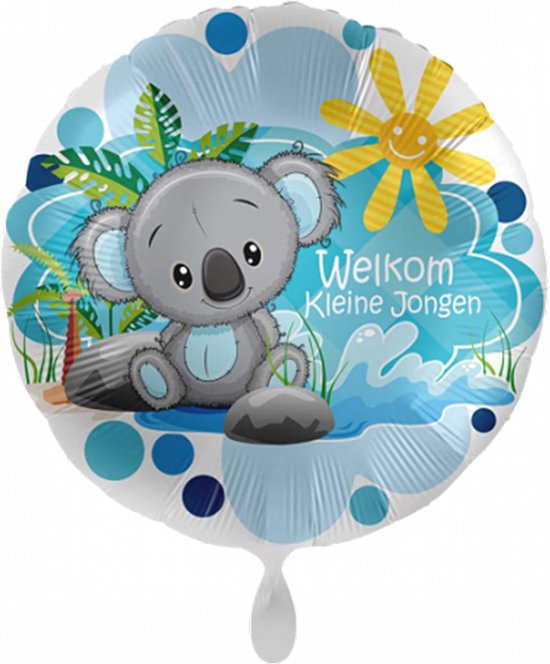 Everloon - Folieballon - Welkom Kleine Jongen - 43cm - Voor Geboorte Baby Jongen