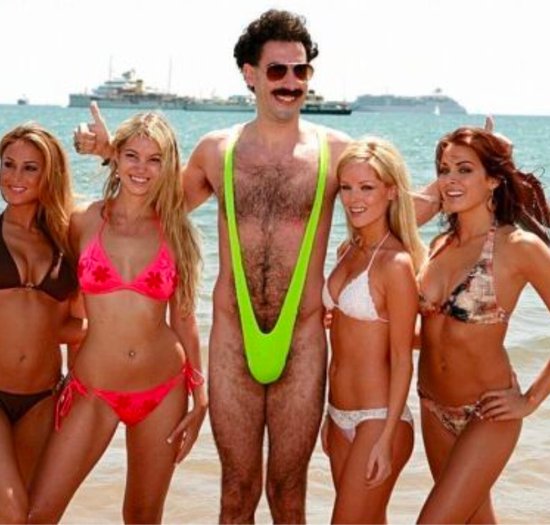 Mankini Borat | String Homme Vert Néon | Déguisements Adultes Borat | bol