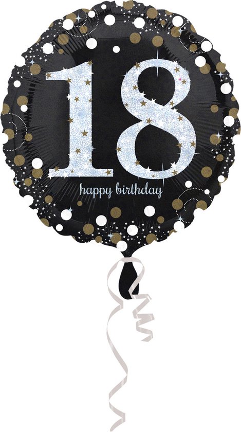 AMSCAN - 18 jaar Happy Birthday ballon