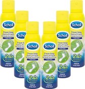 Scholl Voetdeodorant Spray Fresh Step Extra Fresh 6x150 ml