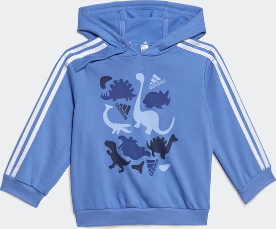 adidas Sportswear Dino Camo Allover Print French Terry Joggingpak - Kinderen - Blauw- 74