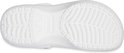 Onderkant van een witte Crocs Classic Platform damesklomp met profiel.