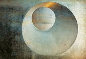 Fotobehang - Vlies Behang - Beton Cirkels - 254 x 184 cm