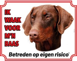 Dobermann Bruin Waakbord