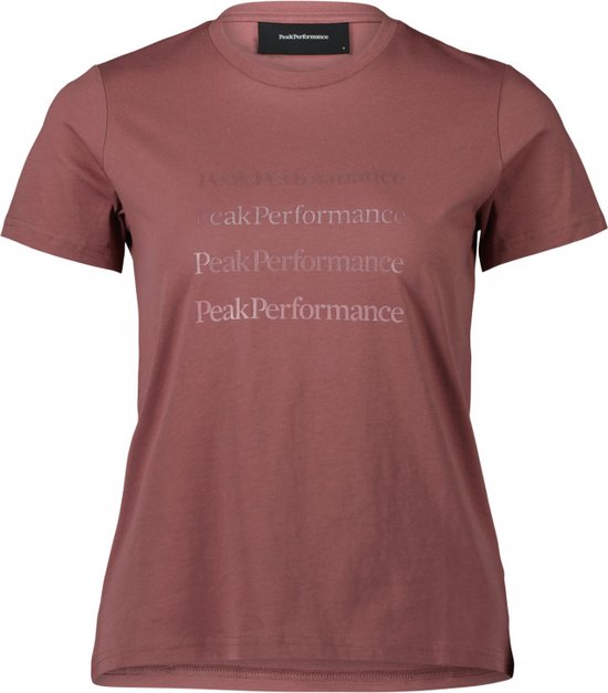 Peak Performance Ground Tee Rosebrown Dames - Maat M