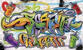 Fotobehang - Vlies Behang - Graffiti Kunst - Straatkunst - Muurschildering - 312 x 219 cm