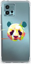 Silicone Hoesje otorola Moto G72 Telefoon Hoesje met doorzichtige rand Panda Color
