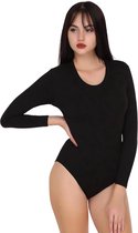 Hoogwaardige Dames Body / Bodysuit | Stretch | 100% Kwalitatief | Zwart - S