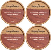 4x HappySoaps Natuurlijke Deodorant Sweet Roots (1 jaar voorraad)