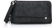 SunsetFashion portemonnee met telefoonvakje en schouderband zwart