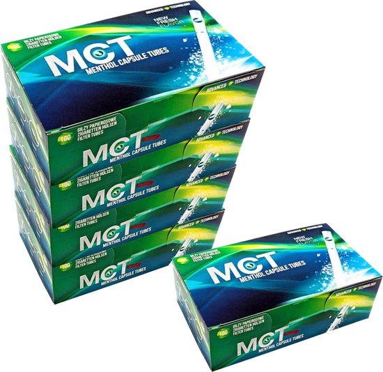 MCT Sigaretten Click Filterhulzen - 5 pakken a 100 hulzen