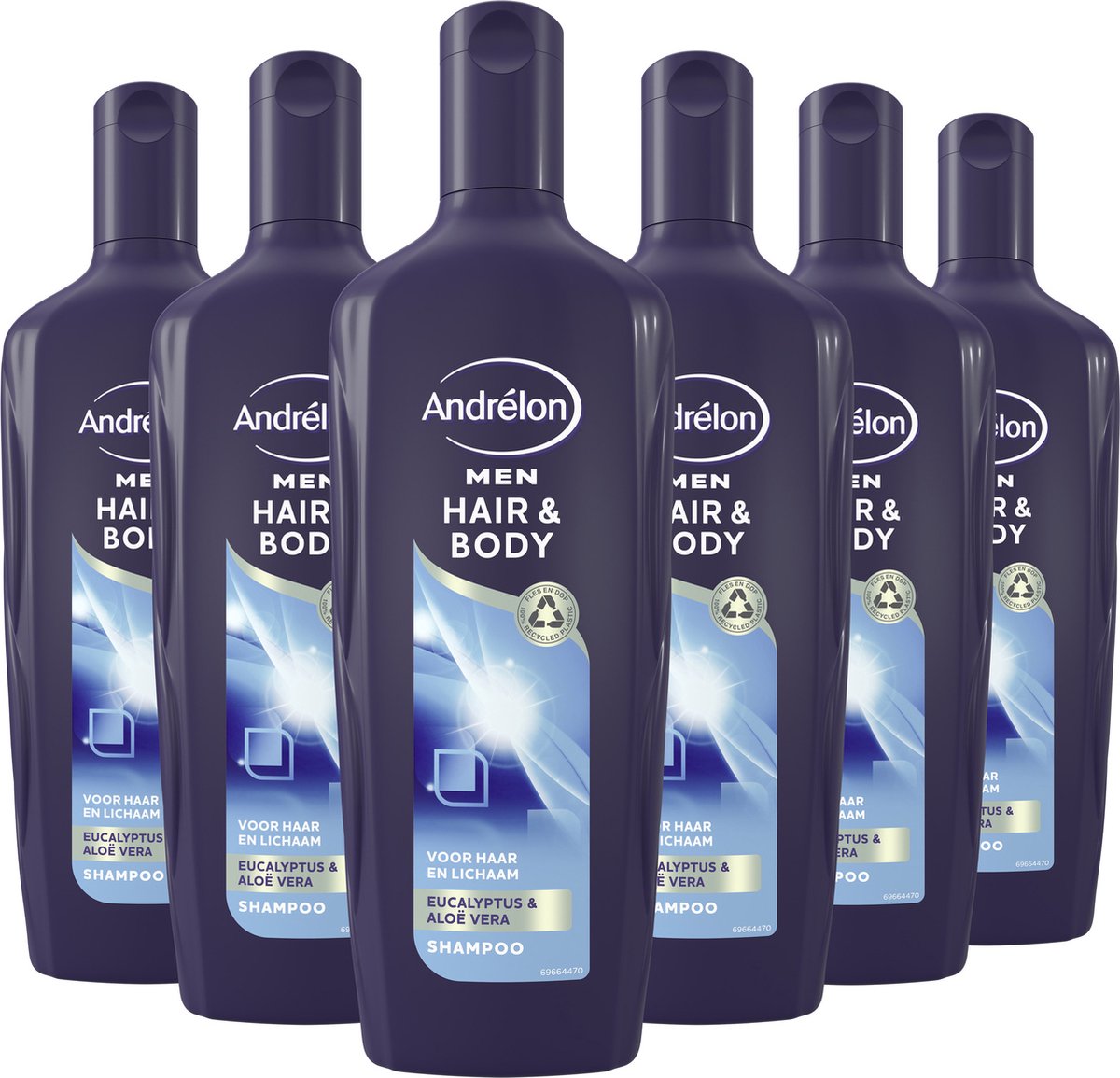 Bol.com Andrélon Men Hair & Body Shampoo - 6 x 300 ml - Voordeelverpakking aanbieding