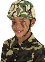 Smiffy's - Leger & Oorlog Kostuum - Leger Helm Camouflage Kind - Geel, Groen - Carnavalskleding - Verkleedkleding