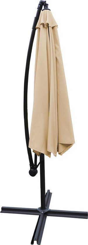 Parasol déporté MOLOKAI carré 2,7x2,7m beige