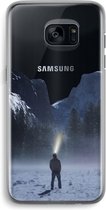 Hoesje geschikt voor Samsung Galaxy S7 Edge hoesje - Wanderlust - Soft Cover Telefoonhoesje - Bescherming aan alle Kanten en Schermrand