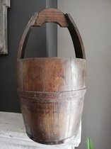 Emmer hout stoer unieke handgemaak met metaal afgewerkt