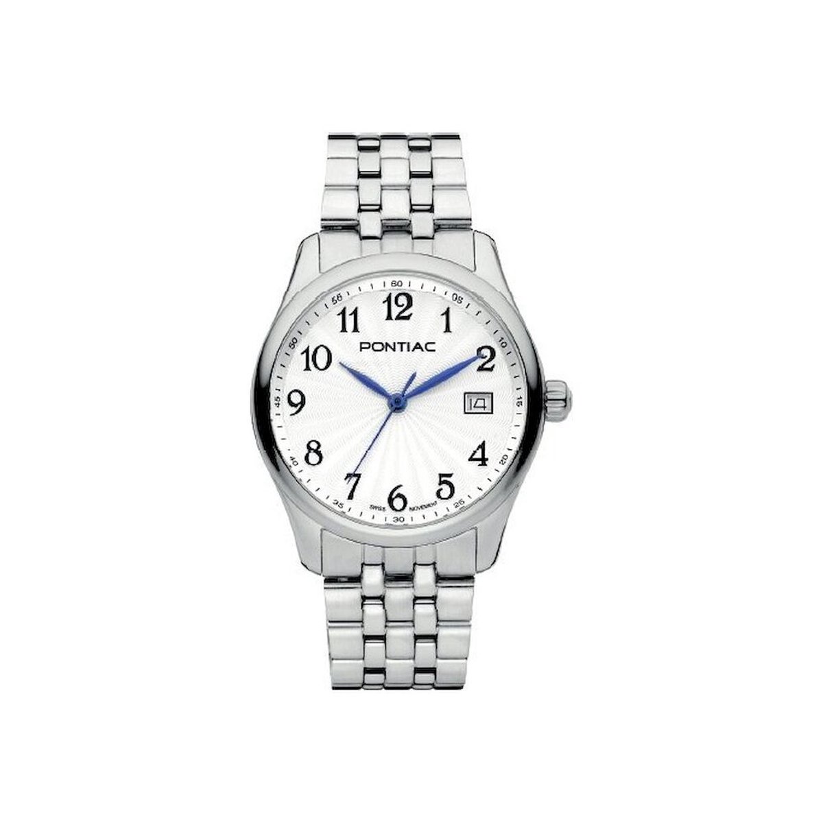 Pontiac Leeds P10053 Horloge - Staal - Zilverkleurig - Ø 34 mm