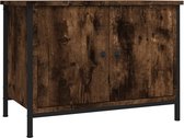 vidaXL - Tv-meubel - met - deuren - 60x35x45 - cm - bewerkt - hout - gerookt - eiken