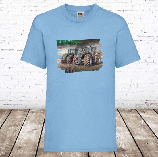 Trekker shirt Fendt -Fruit of the Loom-98/104-t-shirts jongens