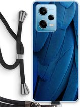 Case Company® - Coque Xiaomi Redmi Note 12 Pro avec cordon - Paon - Coque de téléphone avec cordon Zwart - Protection sur tous les côtés et sur le bord de l'écran