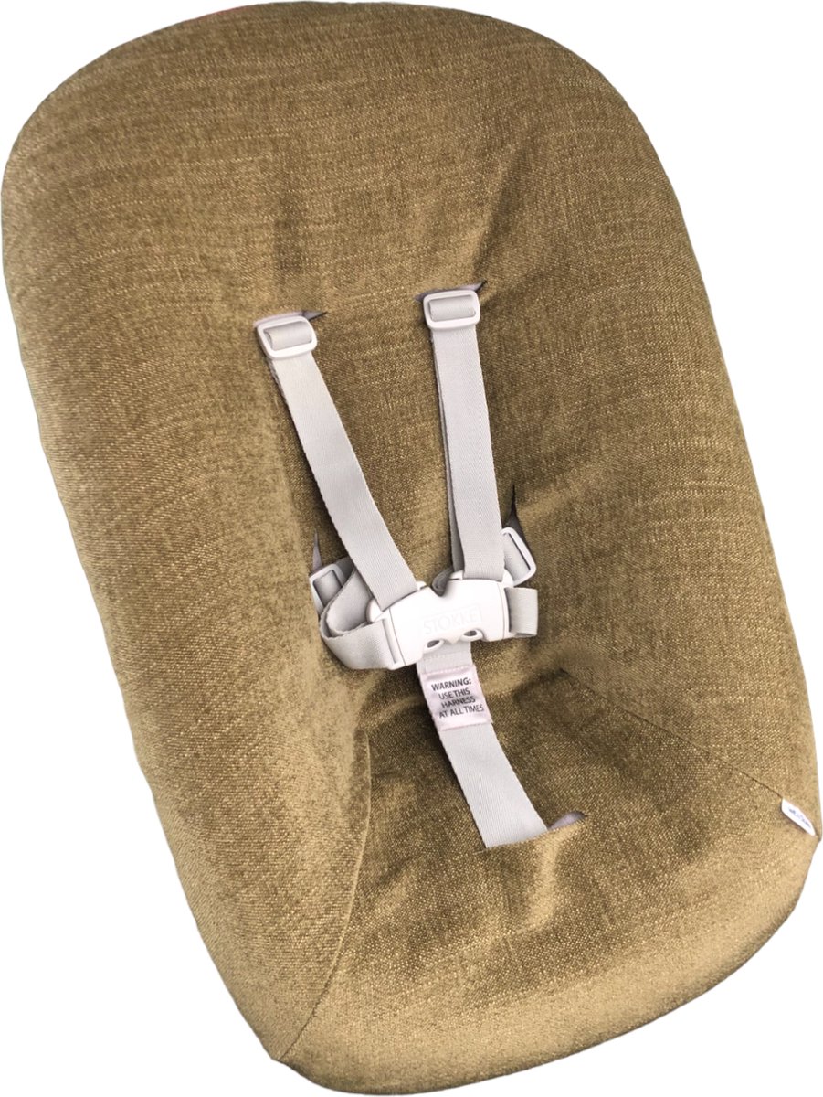 Image of #24 newborn hoes, Olijf groen geweven, Stokke Tripp Trapp. Ook geschikt voor Kidsmill Up.