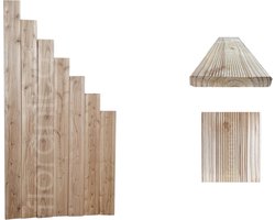 Floranica Houten latten larikshout knutselhout Houten lijsten kantplank constructiehout terrasplanken niet geïmpregneerd 5 stuks, lengte: 100 cm