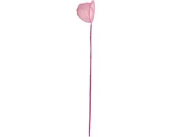 Foto: Gebro vlindernet insectennet bamboe hout roze 80 cm