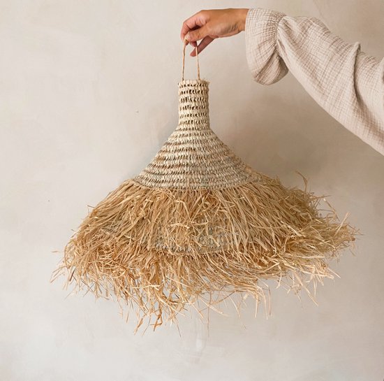 Studiofinds lampenkap palmblad met raffia