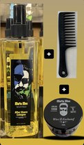 Aftershave Cologne Wanted 400ml + Wax 150ml Exclusief 8 + Gratis Kam pack! Mafia Men