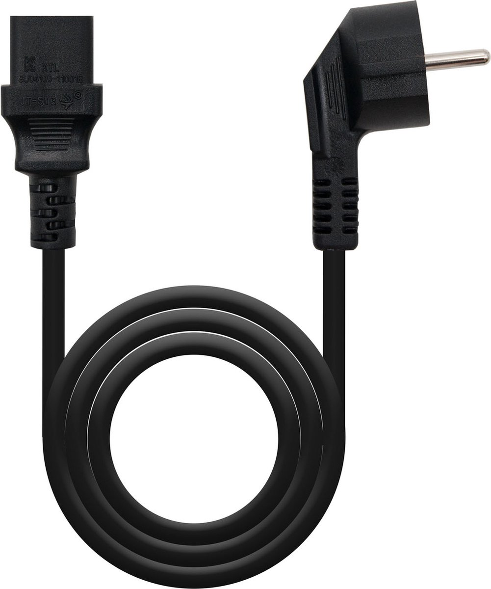 Nanocable 10.22.0102-L2 electriciteitssnoer Zwart 2 m CEE7/7 C13 stekker