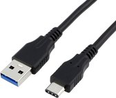 MMOBIEL USB-C naar USB-A Kabel 3.0 - Oplaadkabel - Laadsnoer - Type C - Data-en Laadkabel - Snellader - 1 meter, zwart