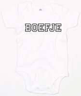 Baby Romper Boefje 12-18 maand - Wit - Rompertjes baby met tekst