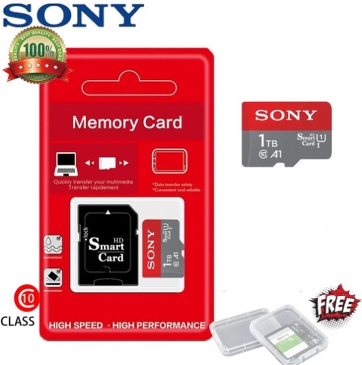 Carte mémoire Carte mémoire 1 To Carte Micro SD Classe 10 A1 | bol.com