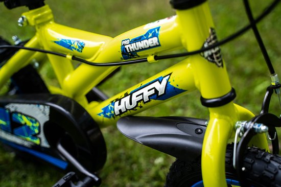 Huffy Pro Thunder 12 Inch Jongenfiets Geel BMX 3-5 jaar Kinderfiets Voor jongens en meisjes van Huffy — afbeelding 4