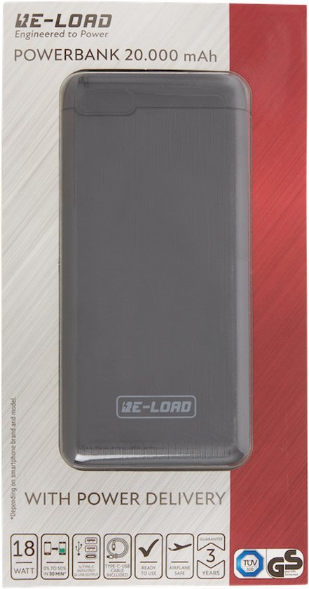 Reload - Powerbank - 20.000 mAh - Opladen - Fast Charge Power Delivery |  bol.com