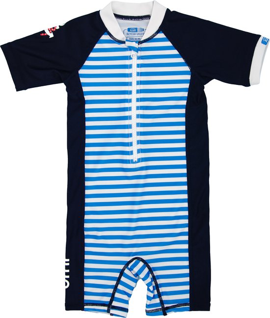 JUJA - Maillot de bain UV pour bébé - manches courtes - Captain - Bleu - taille 74-80cm