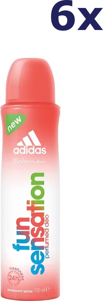 Goedkoopste 6x Adidas Deospray 150ml Fun Sensation