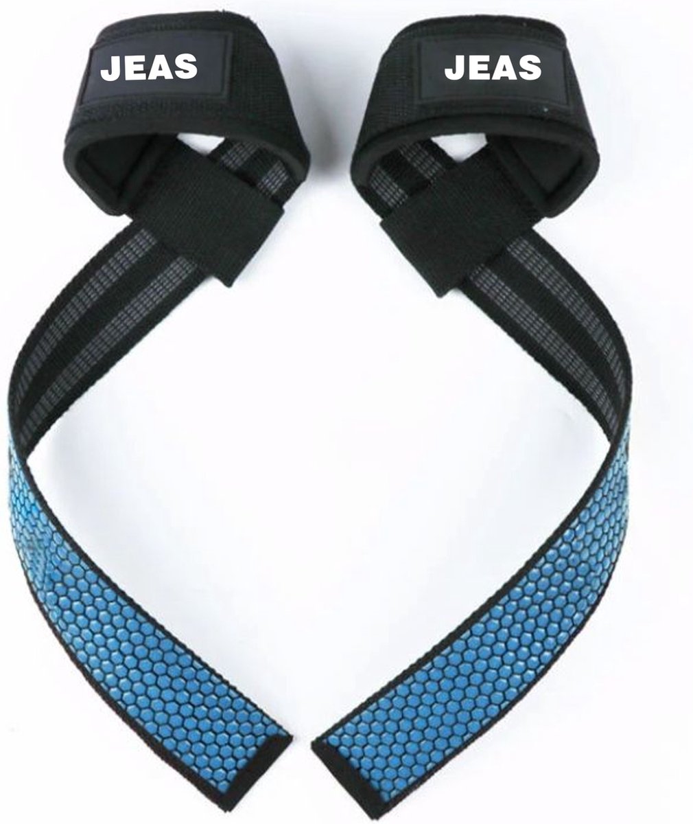 Jeas - Lifting Straps - Powerlifting - Fitness - Krachttraining - Blauw