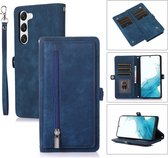3 Pas - Portemonnee Etui Hoes geschikt voor Samsung Galaxy S23 - Blauw