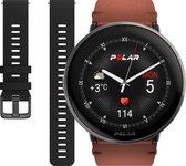 Polar Ignite 3 Titanium- Fitness Smartwatch & GPS Activity Tracker - Leder Brons/Siliconen Zwart - S-L