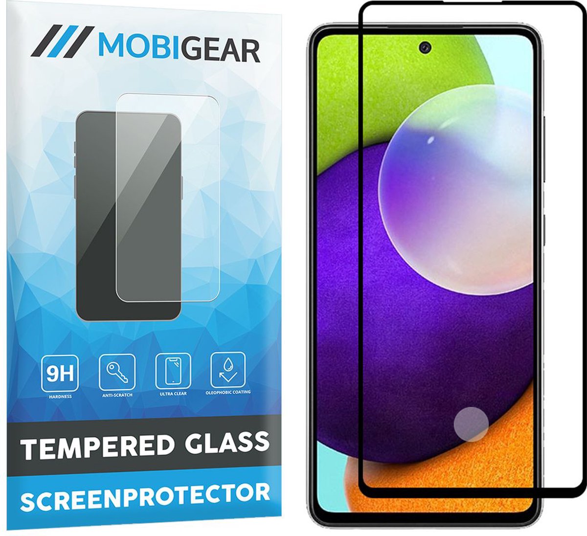Mobigear Screenprotector geschikt voor Samsung Galaxy A52s 5G Glazen | Mobigear Premium Screenprotector - Case Friendly - Zwart