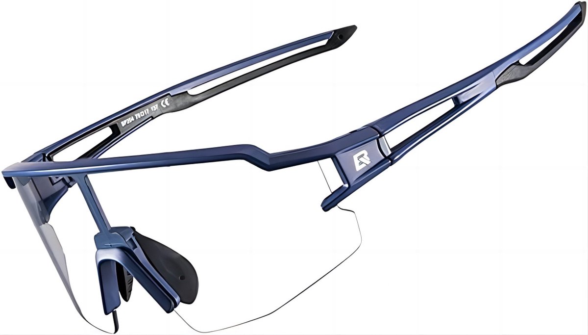 ROCKBROS Zonnebril - Fotochromatisch, Transparant Fietsbril - UV-bescherming 400 voor Mannen en Vrouwen - Blauw