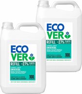 Ecover Ecologisch Wasmiddel Universeel - Vloeibaar Wasmiddel - Kamperfoelie & Jasmijn - Reinigt, Verzorgt & Hernieuwt - 2 x 5L - Voordeelverpakking