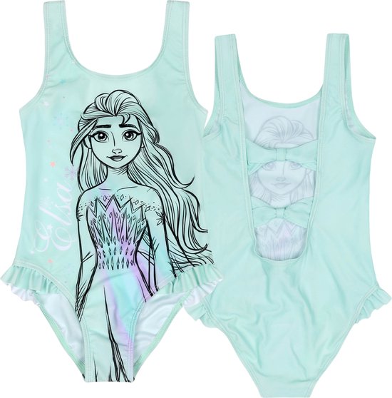 Frozen Elsa - Maillot de bain Filles , maillot de bain couleur menthe / 104-110