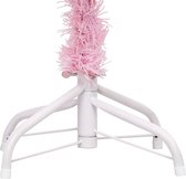 vidaXL - Kunstkerstboom - met - verlichting - en - kerstballen - 210 - cm - PVC - roze