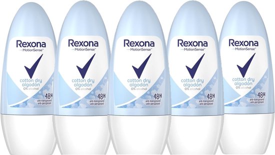 Rexona Deo Roller Cotton Dry - 48 uur bescherming - Voordeelverpakking 6 x 50 ML
