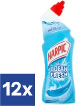 Harpic Toiletreiniger Ocean Fresh Marine (Voordeelverpakking) - 12 x 750 ml