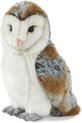 Pluche kerkuil knuffel vogel 30 cm speelgoed - Uilen bosdieren knuffels/knuffeldieren/knuffels voor kinderen