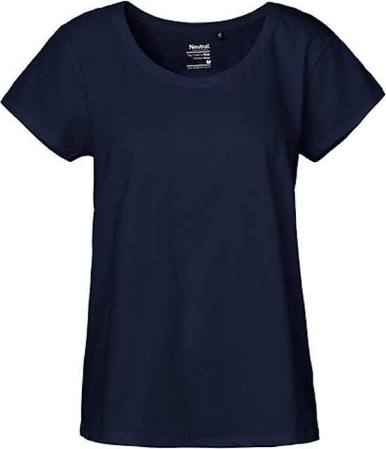 T-Shirt Col Rond Coupe Ample Femme Marine - XL