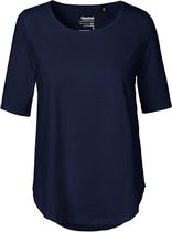 Ladies´ Half Sleeve T-Shirt met ronde hals Navy - M